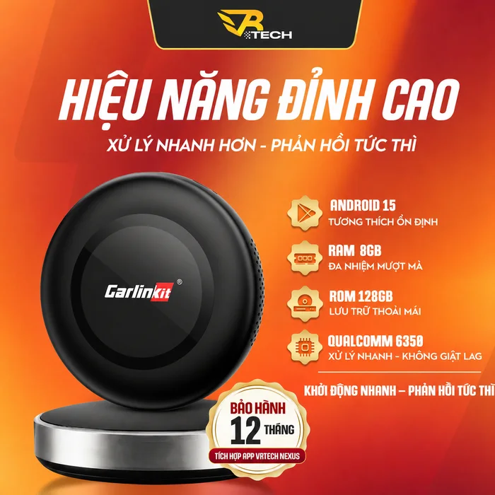 VRTECH Edition | Carlinkit TBOX ULTRA MAX PRO 5G 2026 | Android Box Ô Tô | Android 15 | Chip Qualcomm 6350 | Bảo hành 12 tháng - thumbnail 3